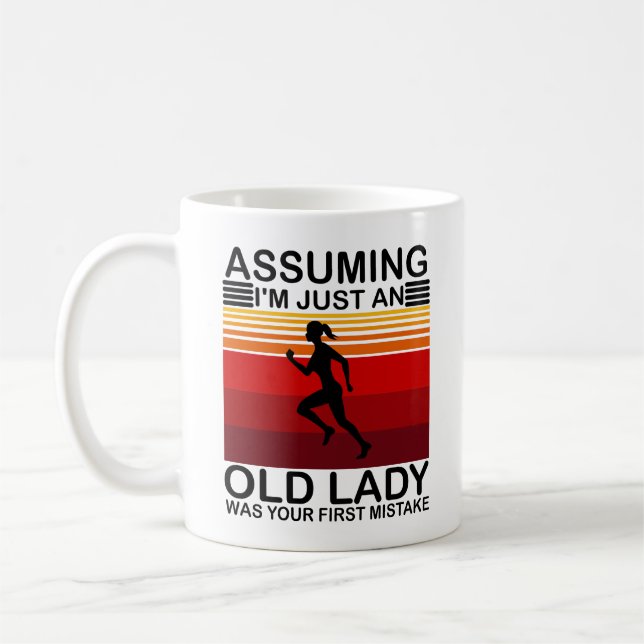 Om jag bara är en gammal Dam var din första Spring Kaffemugg (Vänster)