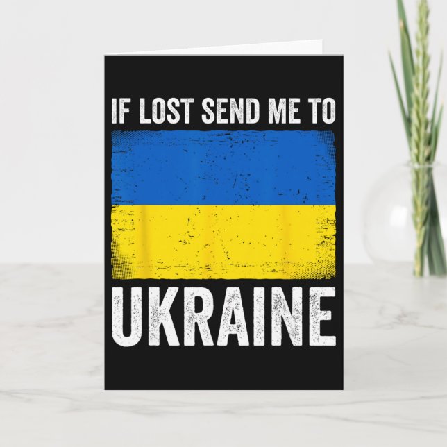 Om jag förloras skicka mig till Ukraina Kort (Framsida)