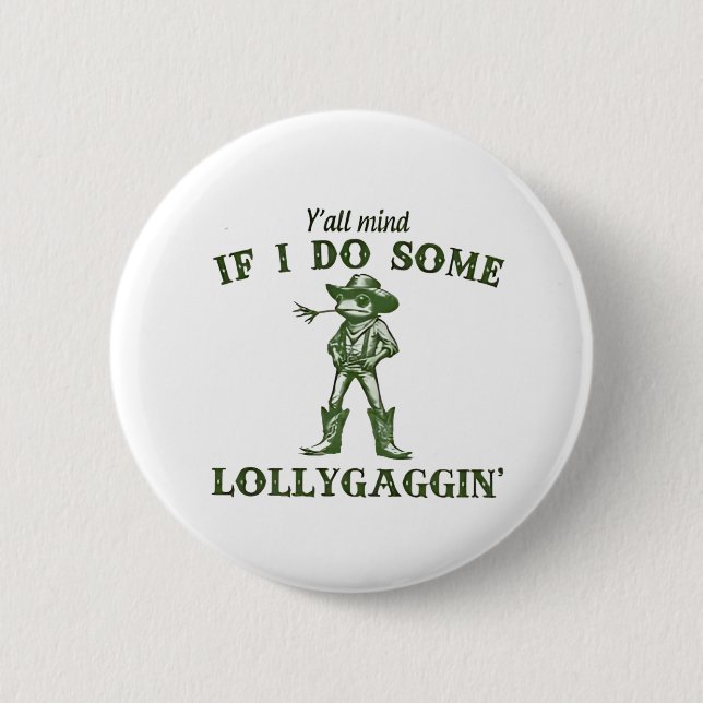 Om jag gör Lollygang Retro Boho Frog... Knapp (Framsida)