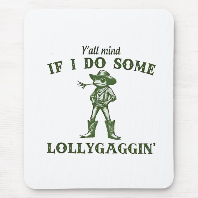 Om jag gör Lollygang Retro Boho Frog... Musmatta (Framsidan)