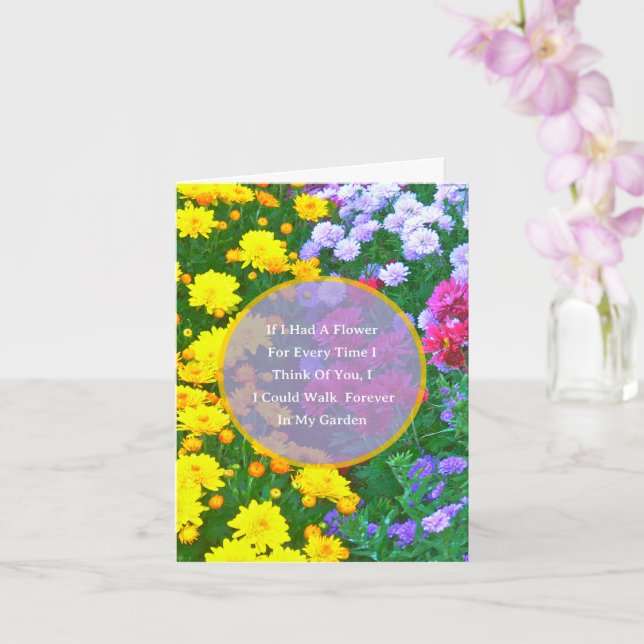 Om jag hade en blomma varje gång jag Tänka dig Kort (Orkide)