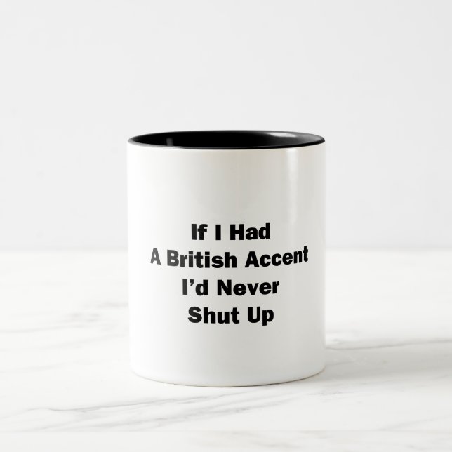 Om jag hade en brittisk accent Två-Tonad mugg (Center)