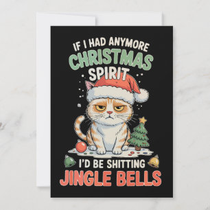 Om jag hade mer julanda Katt Jingle Bells Julkort