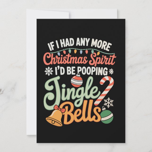 Om jag hade mer julstämning skulle jag Jingle Bell Julkort (Framsida)