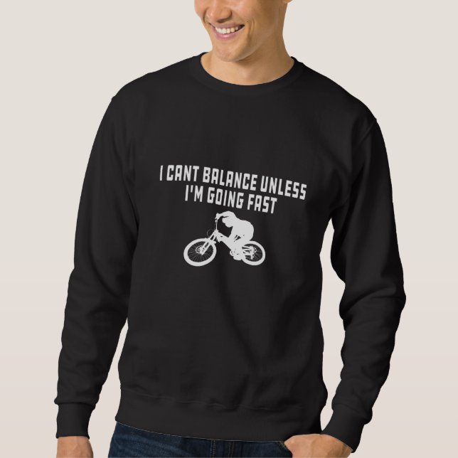 Om jag inte går på snabbbergsbiki... lång ärmad tröja (Framsida)