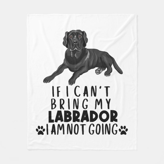 Om jag inte kan ta min svarta labrador-Hund Fleecefilt (Framsidan)