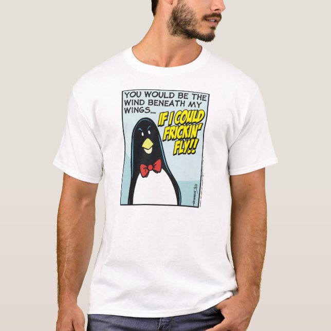 Om jag kunde Frickin Fly! T Shirt (Framsida)