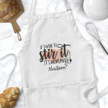 Om jag måste röra det är det Homemade Personlig Förkläde<br><div class="desc">Om jag måste röra det är det Homemade Personlig Vuxen Apron. Cute-kocken med en koksked och ett lustigt matlagningscitat från humor. Anpassa den här anpassningsbarna till att laga humor med din egen namn eller text.</div>