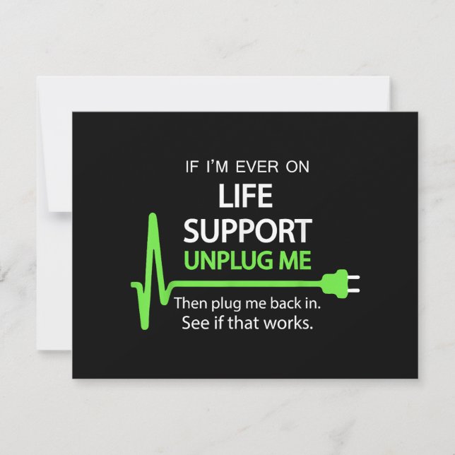 Om jag någonsin har livsuppehåll T Shirt Funny sar (Framsida)