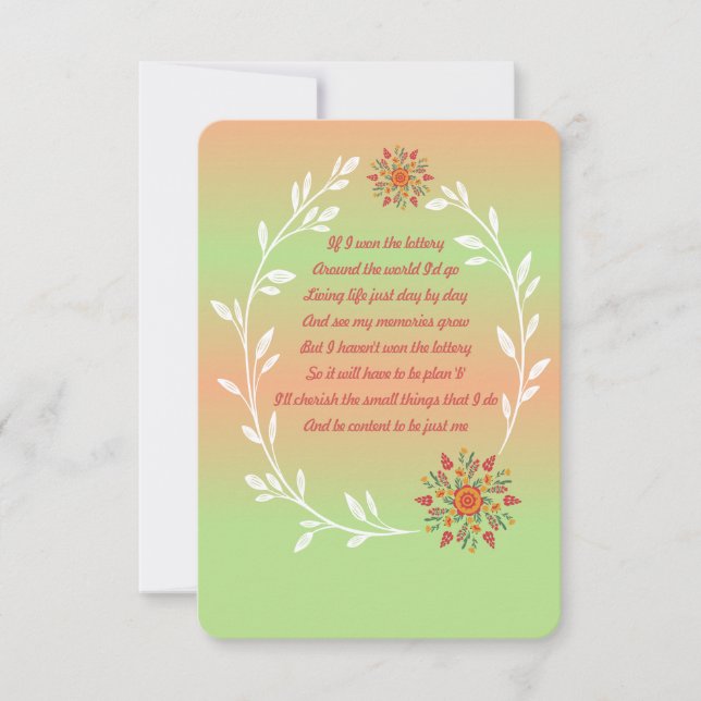 Om jag vann lotteriet-dikt (Framsida)