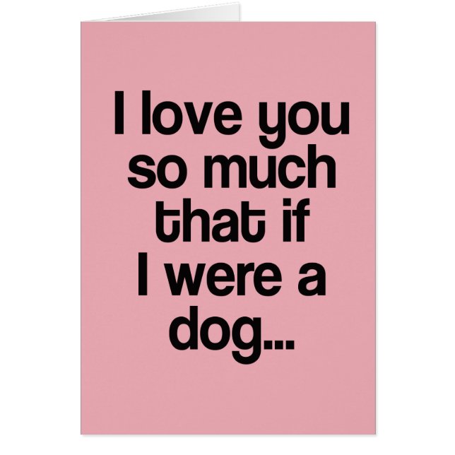 Om jag var en hund hälsningskort (Framsidan)