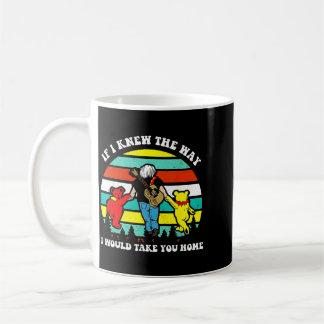 Om jag visste vägen skulle jag ta hem Retro Vintag Kaffemugg