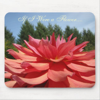 Om jag vore en blommamusmatta Orange Dahlia Blomma Musmatta