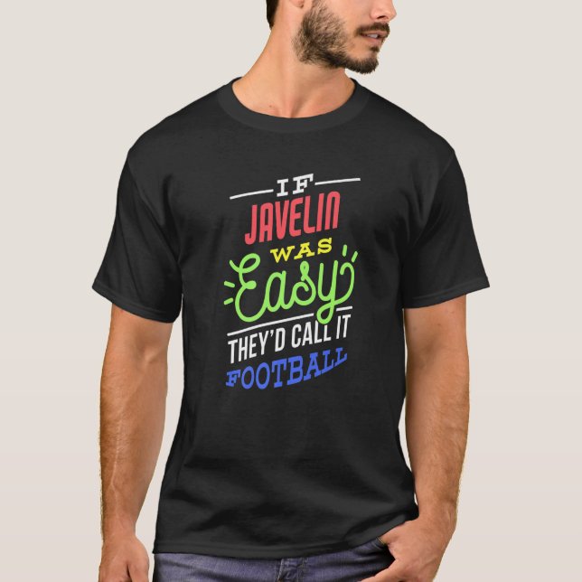 Om Javelin var lätt att betala bra premium T Shirt (Framsida)