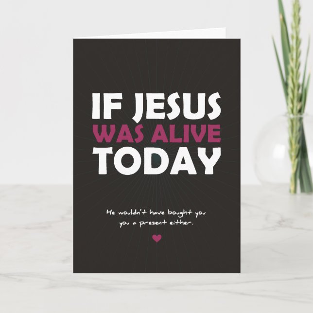 Om Jesus levde idag Helgkort (Framsida)