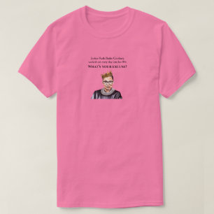 Om Justice Ruth Bader Ginsburg arbetade, rosa T Shirt