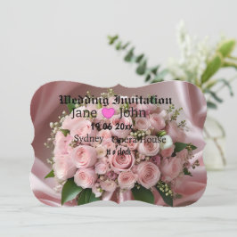" om Kärlek: ett timofritt Romantik Bouquet" Inbjudningar