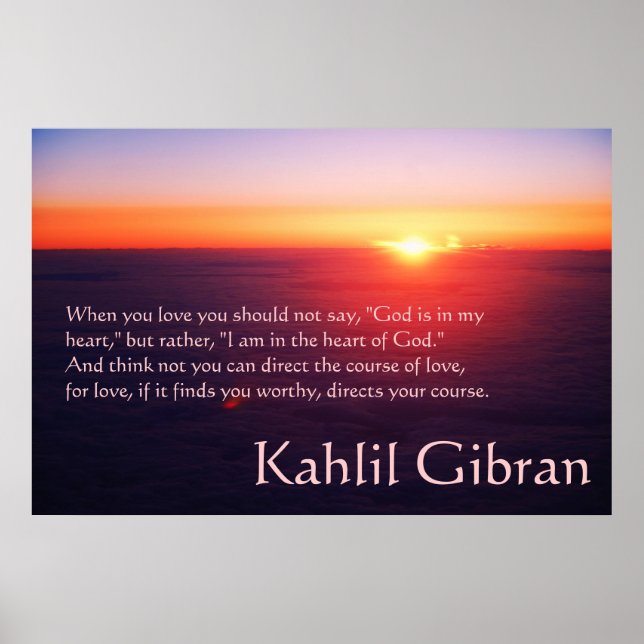 om Kärlek - profeten av Kahlil Gibran Poster (Framsidan)