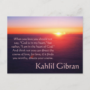 om Kärlek - profeten av Kahlil Gibran Vykort
