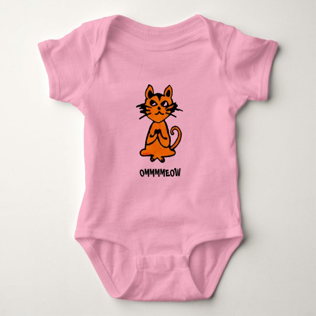 Om katt - Baby Yoga-kläder Tee (Framsida)