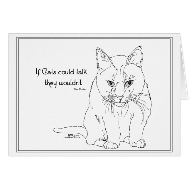 Om katter kunde prata hälsningskort (Framsidan Horizontal)
