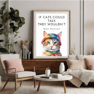 Om katter kunde prata roligt, Poster i Cute Motiva