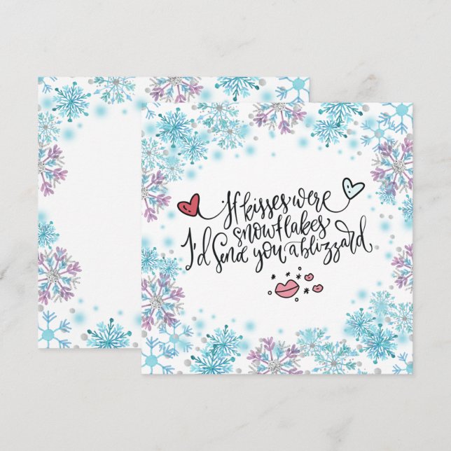 Om Kisses var Snöflingor skulle jag skicka dig en  (Fram/baksida)