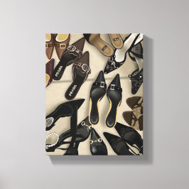 Om klacken passar | Designerklackar Realismmåleri Canvastryck
