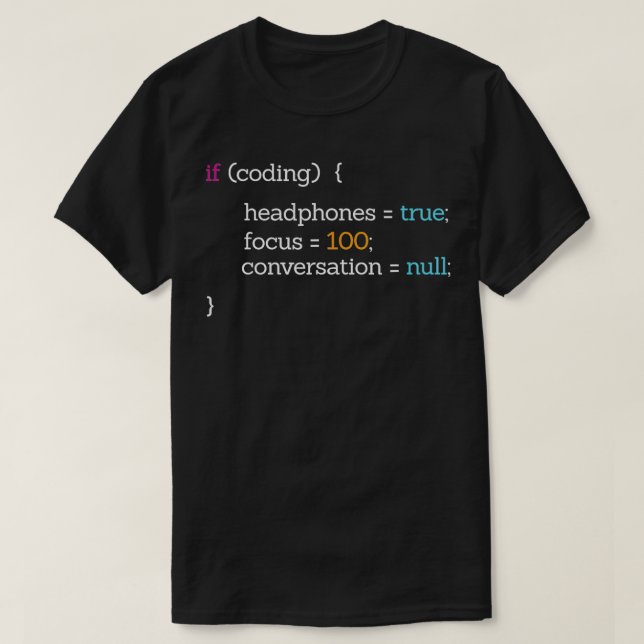 Om kodhörlurarna fokuserar på Funny Python Program T Shirt (Design framsida)
