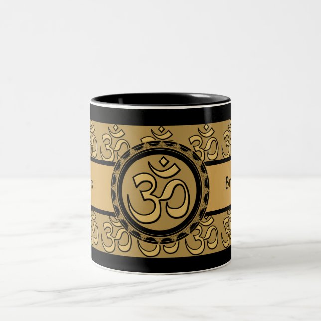 Om kopplar av & andas guld- muggar & Drinkware (Center)
