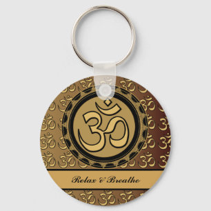 Om kopplar av & andas Keychain Nyckelring