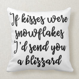 Om kyssar var, kudder snöflingor kudde