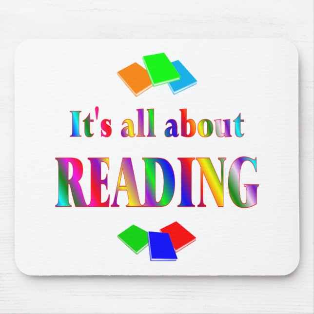 Om läsning musmatta (Framsidan)