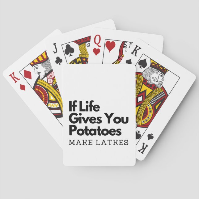 Om Life Ge är en potatis, gör en latke Casinokort (Baksidan)