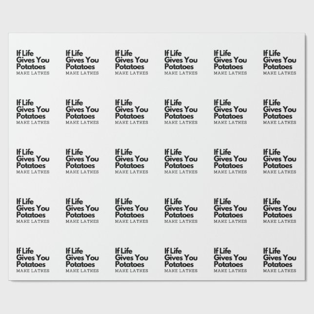 Om Life Ge är en potatis, gör en latke Presentpapper (Platt)