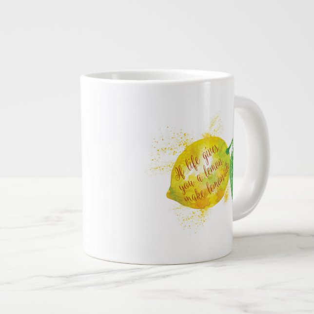 Om Life Ge dig en lemon, gör Lemonade Jumbo Mugg (Framsida höger)