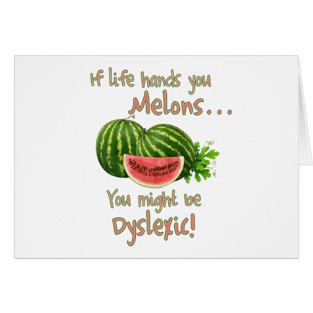 Om Life Händer du Melons Hälsningskort (Framsidan Horizontal)