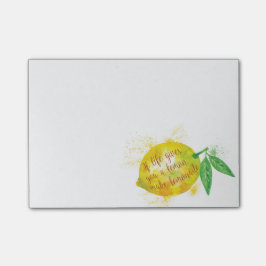 Om liv ger dig en citron, gör Lemonade Post-it Block