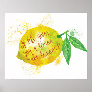 Om liv ger dig en citron, gör Lemonade Poster