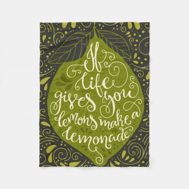 Om liv ger dig, gör citroner en Lemonade Fleecefilt (Framsidan)