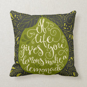 Om liv ger dig, gör citroner en Lemonade Kudde