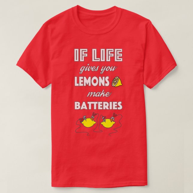 Om livet ge du citroner t shirt (Design framsida)