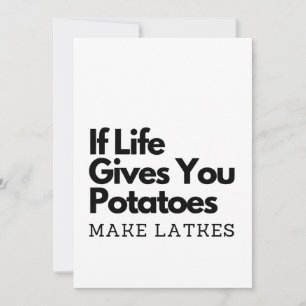 Om Livet Ger Dig Potatis Gör En Latke Inbjudningar