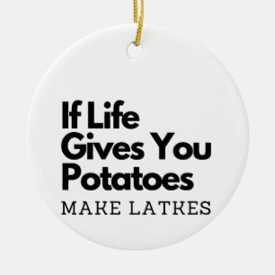 Om Livet Ger Dig Potatis Gör En Latke Julgransprydnad Keramik
