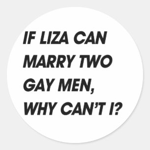 OM LIZA KAN GIFTAS MED TVÅ GAYMÄN, VARFÖR KAN INTE RUNT KLISTERMÄRKE