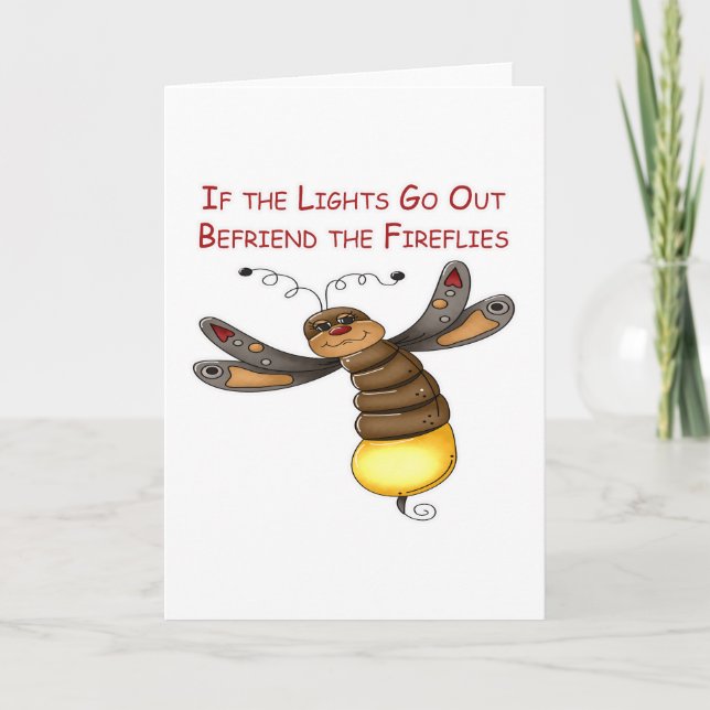 Om Ljus går ut före Fireflies Kort (Framsida)
