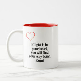 Om ljuset finns i hjärtat - dle Två-Tonad mugg