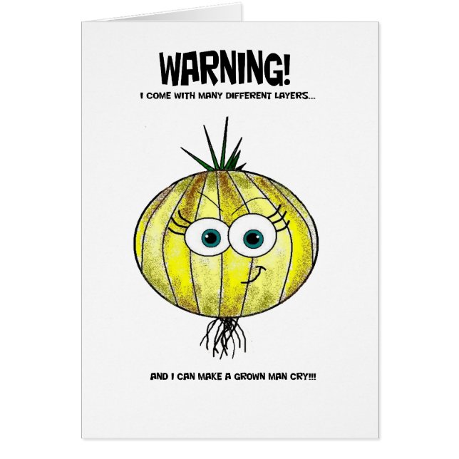 Om lökar var kvinnor hälsningskort (Framsidan)