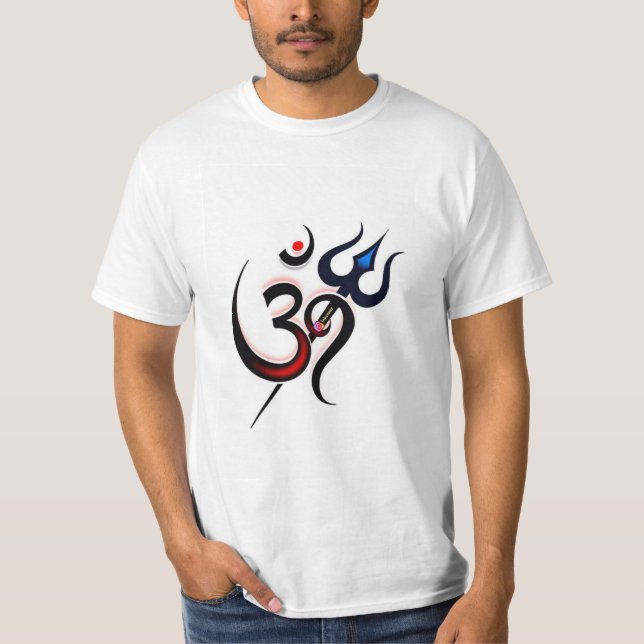 Om Lord Helig Symbol T-Shirt"Divine Om Lord Tee" T Shirt (Framsida)