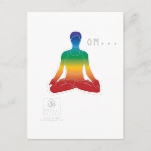 OM Lotus Chakras Postcard Vykort